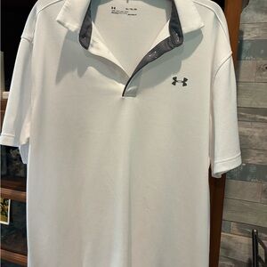 Under Armour Men's Polo Shirt in White and Gray